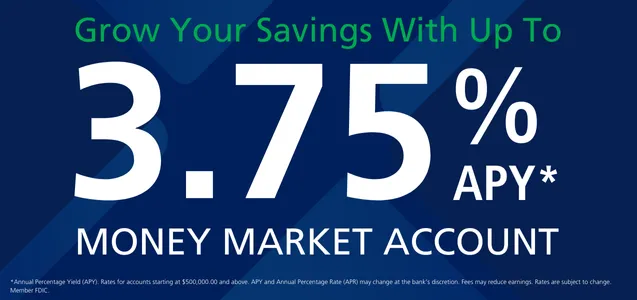 Extraco Money Market account – 3.75% APY for balances of $500,000 and above.