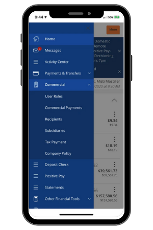 Extraco Bank Mobile App on an Apple Device