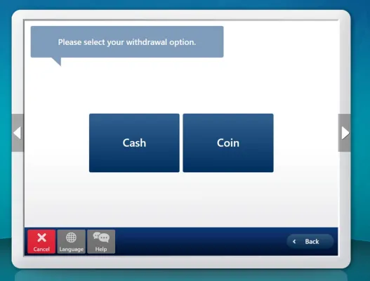 Extrabanker Select Withdrawal Cash or Coin