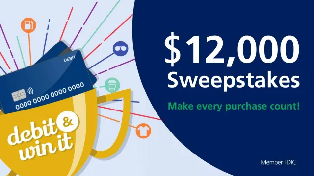 Use your Extraco Banks Discover Debit Card in August 2025 for a chance to win cash prizes in the $12,000 sweepstakes.