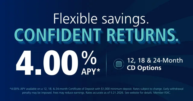 Get a great savings rate with an Extraco Banks CD