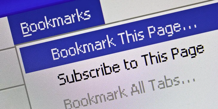 Bookmarking a webpage