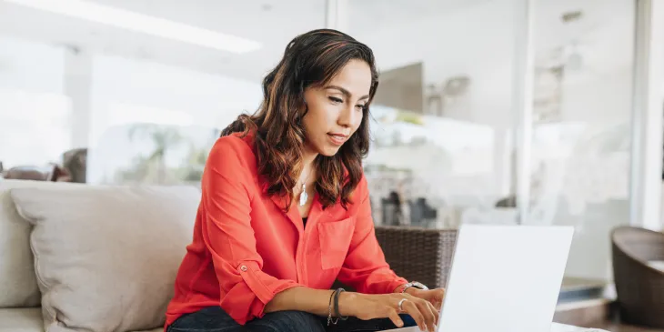 Woman on Computer