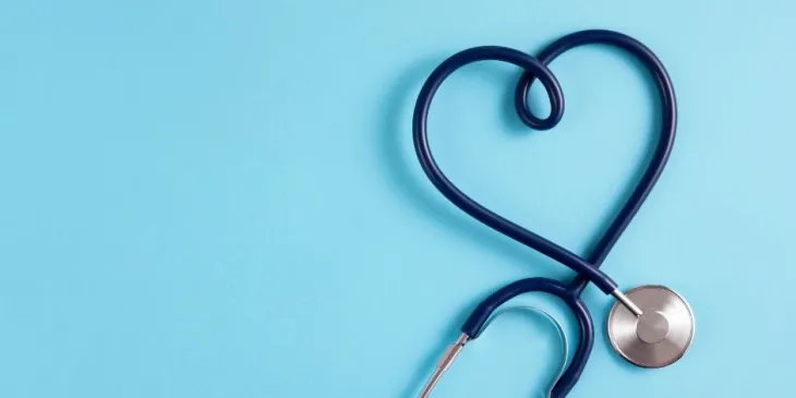 Stethoscope making a heart 