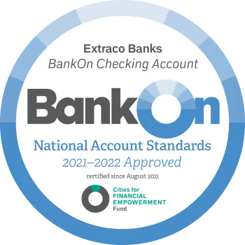 BankOn Checking - Extraco Banks badge