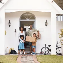 Family moving into new house