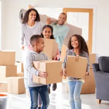 Family Moving into New Home