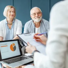 Couple at financial advising session