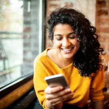 Woman using mobile phone 