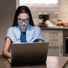 Woman on computer