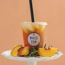 peach bubble tea