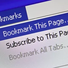 Bookmarking a webpage