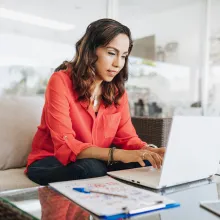 Woman on Computer