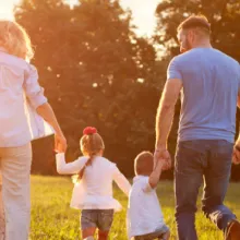 Family in a park 